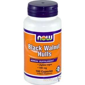 Now Black Walnut Hulls 500mg, 100 Capsule Health 