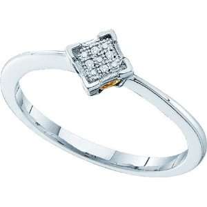 Sterling Silver Micro Pave Diamond Ring With .01CT Diamonds In An 