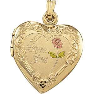   Silver Three Color I Love You Heart Shaped Locket: Everything Else