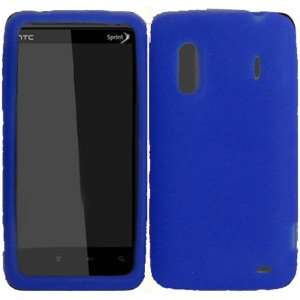  Blue Silicone Jelly Skin Case Cover for HTC Evo Design 4G 