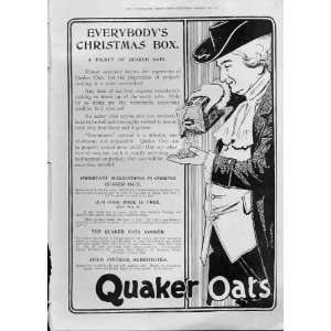  Christmas Box Antique Advertisment Quaker Oats 1900