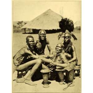  1909 Print Medicine Men Maasai Portrait Smoking Kenya 