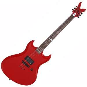   TOMB RED ACTIVE ELECTRIC GUITAR w/ VFL PICKUP + COFFIN CASE: Musical