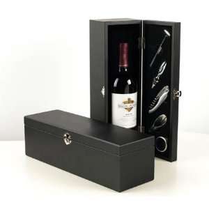  Five Piece Wine Accessory Box   Matte Black (Black) (4.5H 