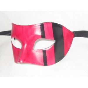   Red and Black Colombina Venetian Masquerade Party Mask