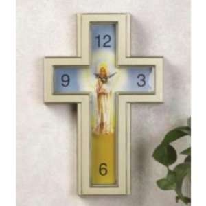    Wall Clock Cross W/ Image of Mary Case Pack 24
