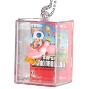   Mario Bros. Figure In Box Blue Toad Pink Yoshi Keychain Toys & Games
