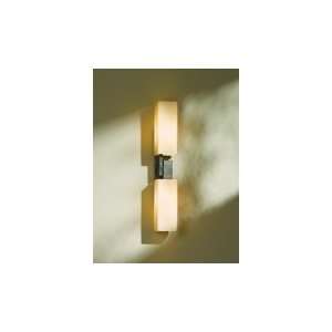    20 H351 Ondrian 2 Light Wall Sconce in Natural Iron with Stone glass