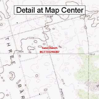  USGS Topographic Quadrangle Map   Sand Ranch, Texas 