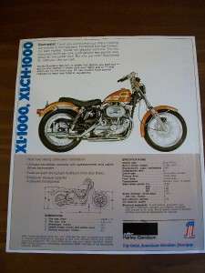 1970s Harley Davidson V Twin Brochure  