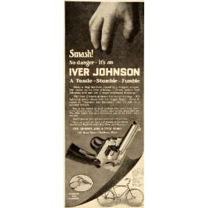  1919 Ad Iver Johnson Shot Gun Revolver Bicycle Nice 
