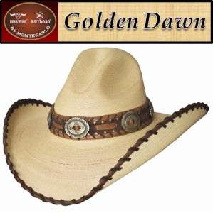 GOLDEN DAWN 20X Palm Leaf GUS Western Straw Cowboy Hat  