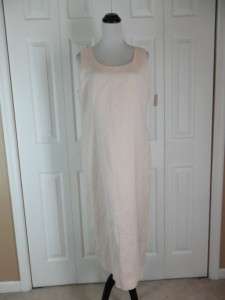 NWT NEW Jessica Howard Long Sleeveless Dress Size 14 Soft Pink Linen 