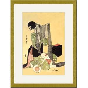   Framed/Matted Print 17x23, Japanese Mother and Child: Home & Kitchen