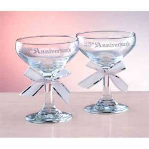 New   25th Anniversary Champagne Glasses by WMU 