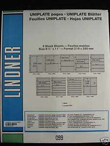 Lindner Uniplate Clear Stock Sheets Pages #99, 4 Strips  
