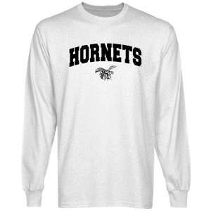  Alabama State Hornets White Logo Arch Long Sleeve T shirt 
