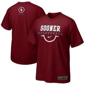 Nike Oklahoma Sooners Crimson Basketball Practice T shirt  