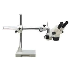 Binocular Stereo Zoom Microscope with Dual Boom Stand and Dimmable LED 