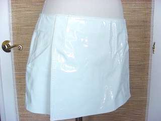 DOLCE GABBANA Skirt white patent leather mini 6 DIVINE  