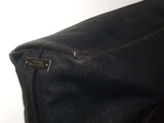 COACH Black Microfiber & Leather Satchel Shoulder Bag Handbag #B2K 