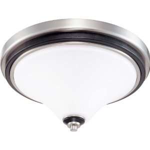 Nuvo 60 2458 2 CFL Flush Mount Ceiling Fixture   Nickel & Glass/Satin 