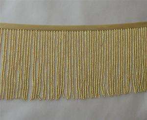   beaded fringe, trim in a bright gold, dance, costumes, lampshades
