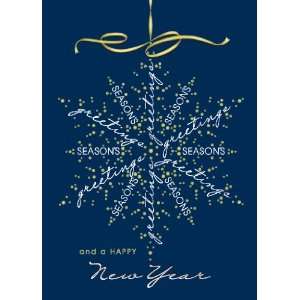  Multi lingual Silver Snowflake Holiday Cards