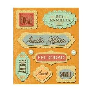  K&Company Sticker Medley Spanish Language; 6 Items/Order 