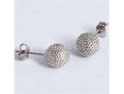 New Stainless Steel Silver Ball Fashion Ear Studs Earring  