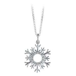   06 ct. Diamond Snow Flake Pendant with Chain: Katarina: Jewelry