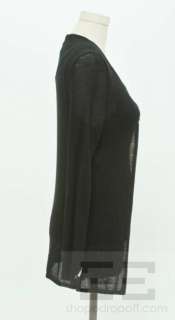 Alessandro DellAqua 2 Pc Black Knit Pearl Trim Shell & Cardigan Set 