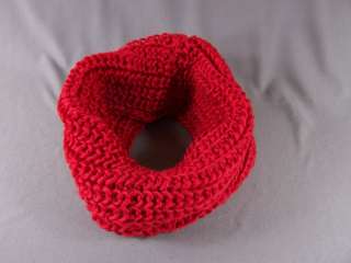 chunky knit cowl neck circle infinity endless loop 12 wide tube scarf 