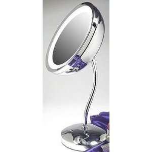  Surround Light Mirror with Pedestal in Chrome