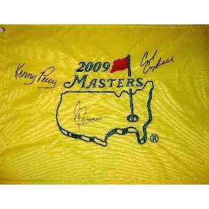 2009 Pin Flag Signed / Autographed by Angel Cabrera, Kenny Perry and 