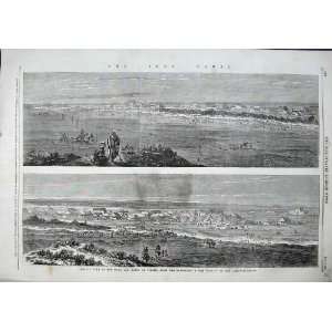   1863 Suez Canal Town Works Timsah Sandhills Lake Camp