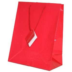 Red Alligator Texture Large (10 x 13 x 5) Glossy Gift Bag   Bags sold 