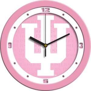  Indiana Hoosiers NCAA Wall Clock (Pink): Sports & Outdoors