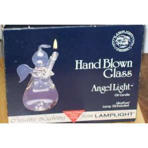  Lamplight Farms Hand Blown Glass Angel Light Oil Candle: Home 