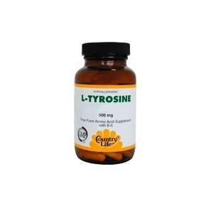  Country Life   L Tyrosine with B 6   500 mg   100 capsules 