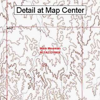 USGS Topographic Quadrangle Map   Black Mountain, Arizona (Folded 