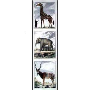  Giraffe Elephants And Kudu Poster Print