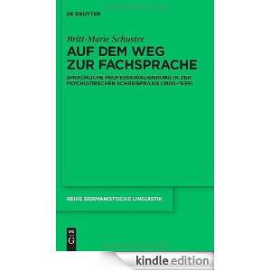 Auf dem Weg zur Fachsprache (Reihe Germanistische Linguistik) (German 
