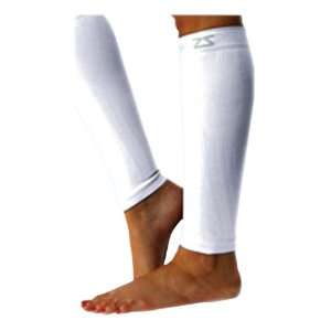  Zensah Compression Leg Sleeve: White; LG/XL: Sports 