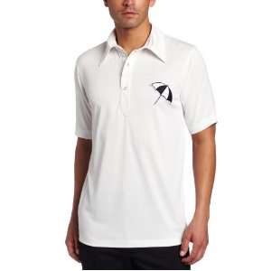   Solid Polo with Umbrella Patch, White, Medium