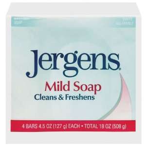  Jergens Mild Soap Bath, 4 Count, 4.5 Ounce (Pack of 3 