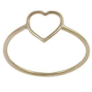  Gold filled Heart Cut out Ring Jewelry