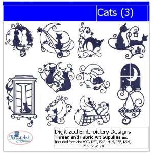  Digitized Embroidery Designs   Cats(3) Arts, Crafts 