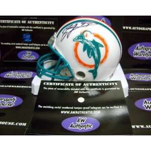  Jason Taylor (Miami Dolphins) Signed Football Mini Helmet 