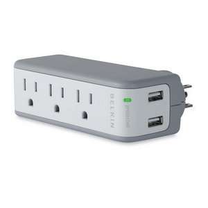 Outlets Mini Surge Suppressors with USB Charger. MINI SURGE 3OUT 